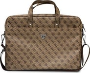 Guess Bag Guess Bag Gucb15p4tw 16" Brown/Brown Saffiano 4G Hot Stamp Triangle Logo