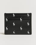 Polo Ralph Lauren All Over PP Leather Credit Card Holder Black/White
