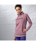 Reebok Womens Elements Logo Cowl Neck Sweatshirt - Rebel Berry - XS