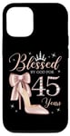 Coque pour iPhone 14 Pro Béni par Dieu pour la reine de la fête du 45e anniversaire de ses 45 ans