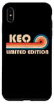 Coque pour iPhone XS Max KEO Surname Retro Vintage 80s 90s Birthday Reunion