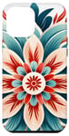 Coque pour iPhone 13 Pro Max Mandala couleur chaude tons belles fleurs