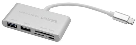 DYNAMODE - 2 Port USB-C Hub & Card Reader, 2x USB-A SD MicroSD