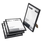 Ikea YLLEVAD Black 13x18cm Lightweight Photo Frames, Plastic & Paperboard - Set of 4