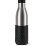 Tefal Bludrop Sleeve -dryckesflaska, 0,7 L, svart/stål