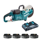 Makita DCE090PM-4 Twin 18v Brushless Disc Cutter (4x4Ah)