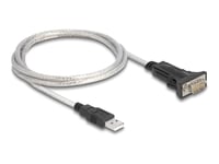 Delock - Usb / Seriell Kabel - Usb (Hane) Till Db-9 (Hane) - 5 V - 1 M - Tumskruvar - Transparent - Med 6-Stifts Terminalblock/9-Stifts D-Sub (Db-9) Adapter
