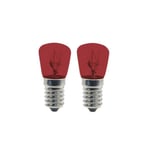 Narva päronlampa röd E14 15W 2-pack