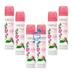6 x 75ml Yardley ENGLISH ROSE Body Spray Fragrance - Travel Size