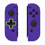 eXtremeRate Purple Joy con Handheld Controller Housing (D-Pad Version) with Full Set Buttons, DIY Replacement Shell Case for Nintendo Switch Joycon & Switch OLED Joy con