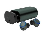 Creative Outlier® Air V3 - trådlösa hörlurar med mikrofon. - öronspets / in-ear - aktiv brusreducering - Bluetooth® 5.2 - Qualcomm® cvc ™ 8.0 - IPX5-certifierad - Upp till 40 timmars batteritid (via medföljande laddningsbox) - Metallic Green