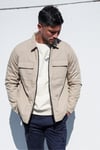 'Carrier' Fleece Lined Zip Up Cotton Shacket