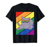 LGBTQ Flag Pride Month British Shorthair With LGBT Glasses T-Shirt