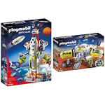 Playmobil Space 9487 Mars Space Station, 6 years and older & Space 9488 Mars Mission Rocket with launch Site, 6 years and older