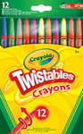 CRAYOLA Twistables Colouring Crayons, Multicolor, 12 Count (Pack of 1)