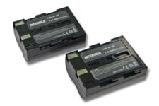 INTENSILO 2x Li-Ion Batterie 1900mAh (7.4V) pour appareil photo, caméscope, caméra vidéo Konica Minolta Dimage A1, A2 comme NP-400, D-Li50, BP-21.