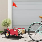 vidaXL Cykelvagn röd oxfordtyg och järn 94160