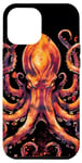Coque pour iPhone 14 Pro Max Kraken une pieuvre avec des tentacules de feu et de flammes
