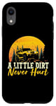 Coque pour iPhone XR Vintage A Little Dirt Never Hurt, voiture tout-terrain, camion, 4x4, boue