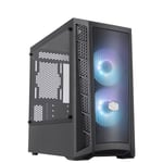 Cooler Master MasterBox MB311L A-RGB MIni Tower Gaming Case MATX/ITX MBD Tempered Glass with Front Mesh Intakes, 2X120mm A-RGB Fan, CPU Cooler Supports Upto 160mm, Graphs Card Supports Upto 344mm, 280 Rad Supported, 4X PCI Slots, Front: 2X