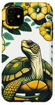 iPhone 11 Vintage style Box Turtle art spring and summertime Case