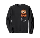 Funny Pocket Sloth Peeking Out Cute Sloth Sweatshirt