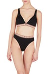 Emporio Armani Underwear Women's Padded Sailing Bra Iconic Logoband, Black, L
