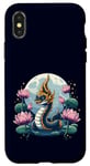 Coque pour iPhone X/XS Mignon Kawaii Naga Lotus Moon Legend Payanak Thai Laos Asiatique