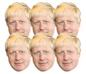 STAR CUTOUTS Ltd SMP407 six Pack of Cardboard Face Masks of Boris Johnson British Politician Talking Point, Fun for Events and Parties, Star, Multicolour, Pack of 6