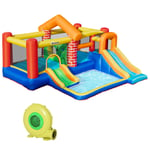 Kids Bouncy Castle with Double Slides Pool Trampoline Climbing Wall