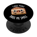 Cake Puns Bake Me Smile Funny Baking Pun PopSockets Swappable PopGrip