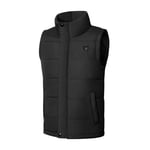 CHUDAN Ladies Electric Heated Vest, USB Charging Heats Up Warm Heat Jacket Washable Adjustable Heatable Polar Fleece Clothing with 3 Optional Temperature for Motorcycle Skiing,Black,M