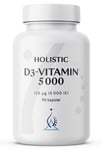 D3-vitamin 5000 IE, 90 kapslar