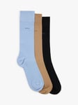 BOSS Cotton Blend Socks, Pack of 3, Multi