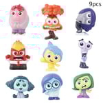 9-pack Inside Out 2 Figuriner - Anime Actionfigurer, Samling, Skrivbordsdekoration, Leksak för Barn, Julgåva 9PCS