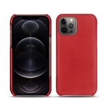 Coque cuir Apple iPhone 12 Pro Max - Coque arrière - Rouge - Cuir lisse premium - Neuf