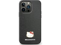 Samsung Galaxy Z Flip 5 Hello Kitty Dėklas Metal Logo Kitty Head (Hkhczf5pghdlmk) Juodos Spalvos