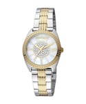 Roberto Cavalli RC5L022M0085 Womens Quartz White MOP Stainless Steel 5 ATM 30 mm Watch - Silver & Gold - One Size