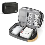 Veki Sac Électronique de Voyage Grande Capacité, Sac de Rangement Câble Multifonctionnel, Imperméable Câble Organisateur pour Disques Durs, Câbles, Chargeur, Téléphoner, USB, Carte SD (Noir)