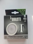 Bialetti 1-2 Cup Inox Filter Plate & 1 Gasket/Seal/Rubber Ring Venus Musa Kitty