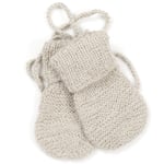 HUTTEliHUT BABY mitts alpaca wool – off-white - 6-12m