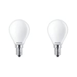 PHILIPS LED Premium Classic P45 Lustre Light Bulb [E14 Small Edison Screw] 2.2W - 25W Equivalent, Warm White (2700K), Non Dimmable (Pack of 2)