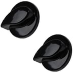 2 x Genuine Belling Cooker Oven Hob Black Control Knobs Dials Switches