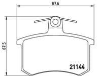 Bromsbelägg Brembo - Audi - A4, A6, 100, 80, S4, A8, Coupe, S6, S2, S8, V-8, 200, Quattro