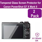 2XGlass Screen Protector for Canon PowerShot G7 X Mark II Clear Glass Protection