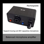 Microphone Preamp High Gain 48V Phantom Power XLR Output Mic Preamplifier Fo XD