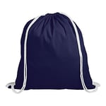 eBuyGB Cotton Drawstring Rucksack Children's Backpack, 2.7 L, Blue