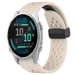 Garmin Fenix 8 AMOLED 43mm Klockarmband i silikon med magnetlås - Beige