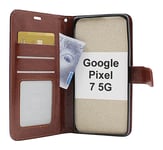 Crazy Horse Wallet Google Pixel 7 5G (Brun)