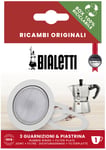 Bialetti 3 Gaskets With 1 Filter - 1 Cup, Spare Parts, Replacement, Coffee Maker